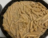 A picture of step 4 of Garlic parm pasta steak.