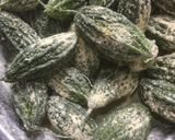 A picture of step 2 of Bharwan Karela.