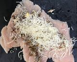 A picture of step 3 of Posh stuffed chicken with duxelles (mushroom).