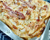 Foto del paso 6 de la receta: Masa crujiente de arroz con cebolla, panceta y queso