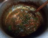 A picture of step 4 of Chicken Palak.