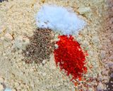 A picture of step 1 of Sattu Powder (Masala Puri).