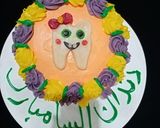 عکس مرحله 4 از دستور کیک دندونی خواهر زاده ی عزیزم❤️