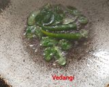 A picture of step 3 of Curd Rice with veggies.