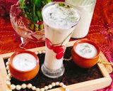 A picture of step 4 of Pudina masala chaas (mint masala buttermilk).