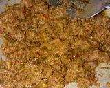A picture of step 2 of Boti paratha roll.