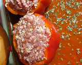 Foto del paso 2 de la receta: Pimientos rojos rellenos de carne molida 🍎