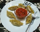 A picture of step 3 of Soya and Mixed Veg Momo.