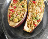 Foto del paso 9 de la receta: Berenjena rellena con verduras y soja