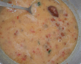 A picture of step 14 of Jini dosa with sambhar.