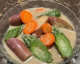 Gambar langkah 5 resipi Sayur Masak Lemak Putih.