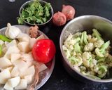 A picture of step 1 of Cauliflower with Potato sabji Gobhi ki sabji.