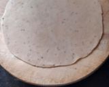 A picture of step 3 of Roti Roll with Cheese Spread.