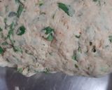 A picture of step 9 of Aloo methi with methi laccha paratha.