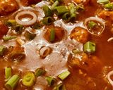 A picture of step 4 of Manchurian in gravy..!!!.
