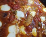 Olívás-paradicsomszószos Csirkemellfilé Mozzarellával recept fázis 4 fotója