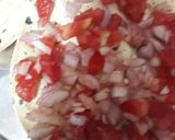 A picture of step 4 of Masala papad.