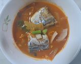 Hình bước làm 3 của món Canh kim chi cá thu đao