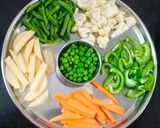 A picture of step 2 of Vegetable Kolhapuri.