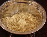 A picture of step 3 of Fresh Berrie Crumble Bars with White and Milk Chocolate Glaze.