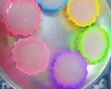 A picture of step 6 of Agar Agar Strawberry Coconut Pudding.