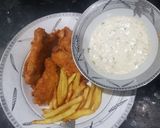 A picture of step 6 of Fish and chips with tarter sauce.