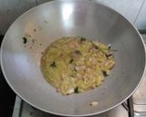 A picture of step 3 of Onion upma.