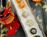 A picture of step 4 of Tricolour coconut, mango, green peas Sweet Laddu.