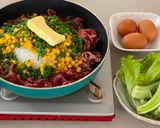 A picture of step 3 of Beef Rice on the Family Dinner Table.
