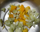 A picture of step 1 of Mango cucumber salad.