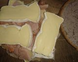 A picture of step 2 of Cheese & Bacon Toasted Bagel.