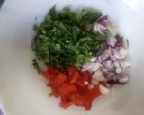A picture of step 2 of Cornflakes Bhel.