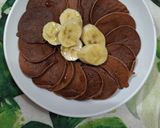 Hình bước làm 3 của món Pancake yến mạch chuối cacao