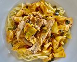 Une image de l'étape 5 de Spaghettis aux sardines et artichauts.