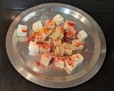 A picture of step 2 of Paneer popcorns with chilli garlic dip.