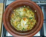 Une image de l'étape 3 de Tajine au veau à compagnie des légumes.
