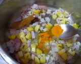 A picture of step 3 of Fluffy Veggie Pulao in a Pressure Cooker.