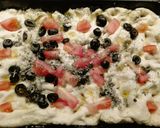 Focaccia - olívabogyóval, rozmaringgal és paradicsommal recept fázis 7 fotója