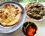 รูปขั้นตอนการทำที่ 5 ของ Aubergine Hummus(Black sesame Tahini) and Garlic Butter Naan🫓🧆ฮัมมุสมะเขือม่วงกับแป้งนานเนยกระเทียม🧄🧈🍆