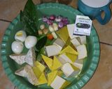 Foto langkah ke 1 dari resep Tahu kuning tempe telor masak kuah kuning.