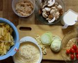 Foto langkah ke 1 dari resep Creamy Chicken and Mushrooms Penne.