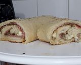 Foto del paso 8 de la receta: Pizza arrollada de jamón, mozzarella, cebolla y roquefort