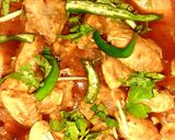 A picture of step 4 of Chicken kadai 😊 Ramadan Mubarak 👍.