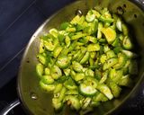 A picture of step 3 of Kantola sabji.