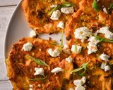 A picture of step 5 of Cannellini Bean & Carrot fritters withCrumbled feta.