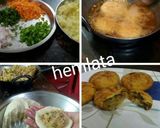 A picture of step 1 of Sooji kachodi.