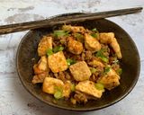 A picture of step 5 of Mapo tofu.