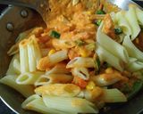 A picture of step 5 of Makhni sauce pasta.