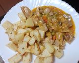 Foto del paso 9 de la receta: Guiso de contramuslo de pollo con menestra y papas fritas