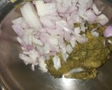 A picture of step 6 of Karela Bharta / karlyache Bharit / bitterguord bharta.